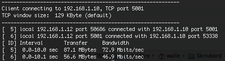Iperf dualtest